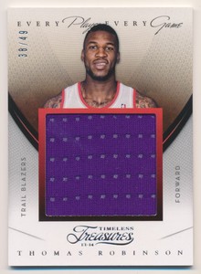 2013-14 Timeless Treasures Every Player Every Game Jersey #69 Thomas Robinson/49