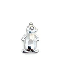 Colgante de pingüino tallado con piedras preciosas de hematita de plata, 58,60 quilates (0,4 oz) - Imagen 1 de 1