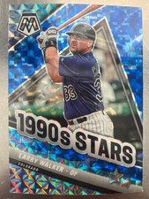 2022 Panini Mosaic Choice 1990's Stars #294 Larry Walker Blue  Prizm