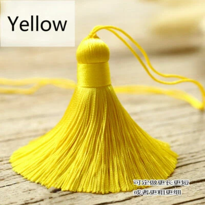 2x Llavero de lujo borla sedosa hágalo usted mismo disfraz flecos tela coser decoración colorida Foto 1 de 4