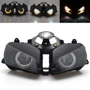 Headlight Assembly Projector Angel Eye Headlamp Kits For Honda CBR600RR 03-2006 - Picture 1 of 15