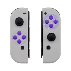 Botones de cubierta de carcasa con agarre clásico de SNES para controlador Joy-con de Nintendo Switch - Imagen 1 de 10