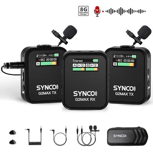 Microphone Lavalier sans fil SYNCO G2A2 MAX 2,4 G 492 FT 8H pour vlog de classe en ligne - Photo 1 sur 11