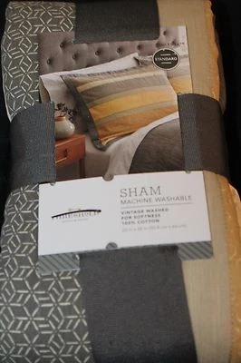 Funda de almohada estándar Threshold Micro Geo Stripe nueva #1635 Foto 1 de 4