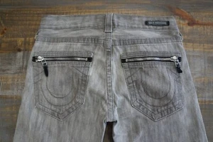 Jeans True Religion Gris Botón Mosca Bolsillos con Cremallera ~ 33 x ~ 33 (VER FOTOS 4 MEDIDAS) - Imagen 1 de 17