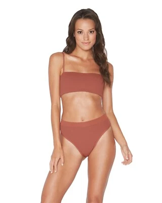 Parte inferior de bikini L*Space Frenchi Bitsy talla grande L NUEVO $99 Sahara silenciado acanalado Foto 1 de 4