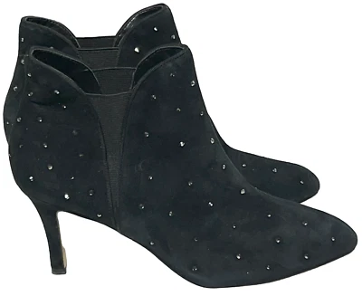 БЕЛЫЙ ДОМ ЧЕРНЫЙ РЫНОК LAILA СО СТРАЗАМИ С ЗАКЛЕПКАМИ БОТИНОК БОТИНКИ WHBM 7,5 - Изображение 1 из 4