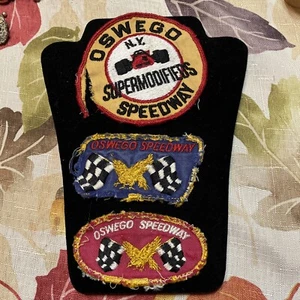 VTG Lot Of 3 OSWEGO N.Y. SPEEDWAY superbodifieds RACING Patched - Picture 1 of 5