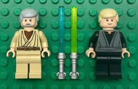 2 Lego Minifigs: Star Wars Figures: Obi-Wan Kenobi Luke Skywalker 9496