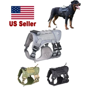 Tactical dog vests large dogs heavy dogs adjustable large sized dog vests - Picture 1 of 24