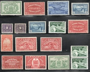 Canada BOB Mint Mixed Gum, Dues, Special Delivery, Officials, Airmails F/VF. - Picture 1 of 2