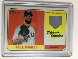 F72198 2018 Topps Heritage Clubhouse Collection Relics RANGERS Cole Hamels - Picture 1 of 1