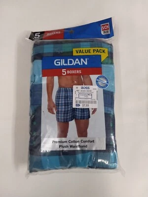Gildan Men's Woven Boxer Underwear 5 pack Assorted Colors Size Small 28-30 New - Image 1 of 2