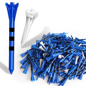Paquete de 100 camisetas de golf de plástico de 2 3/4 3 1/4 pulgadas con cinco garras - Imagen 1 de 12