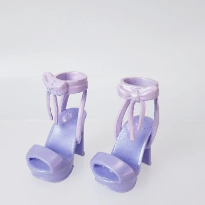 RAINBOW HIGH Doll Replacement SHOES Violet Willow Bow Heels Purple Shiny - Image 1 of 3