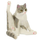  Lifelike Cat Statue Photo Prop Luck Figures Simulation Decoration Desktop