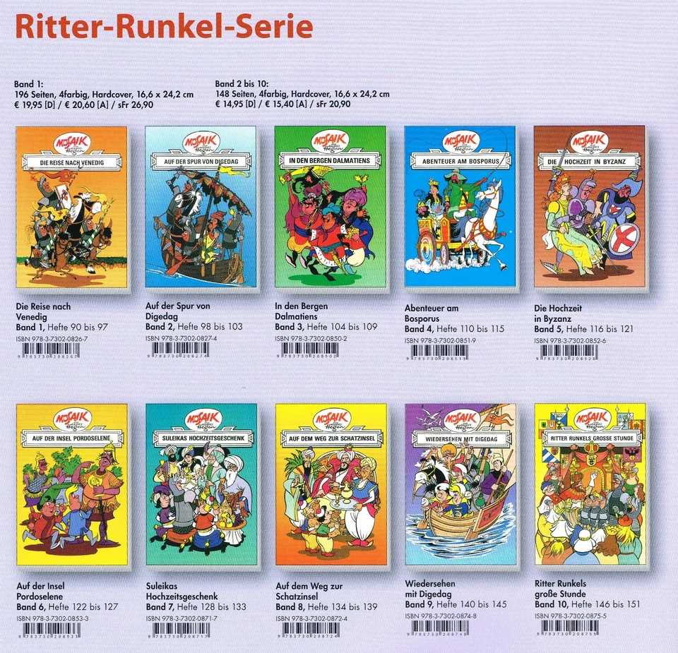 Hannes Hegen * Digedags * Einzelbände * Mosaikbücher *** Runkelserie *** neu