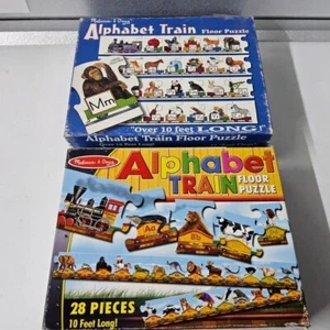 Melissa & Doug Alphabet Train Floor Puzzle 27-28 Pieces ABC Learning Toy - Picture 1 of 13