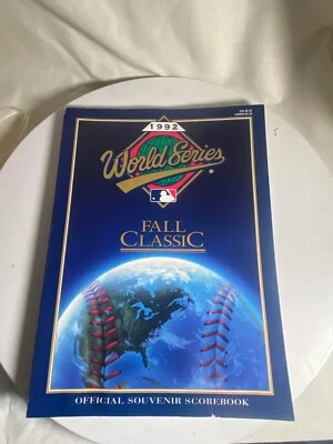1992 World Series Fall Classic Original Souvenir Scorebook - Atlanta vs Toronto - Image 1 of 4