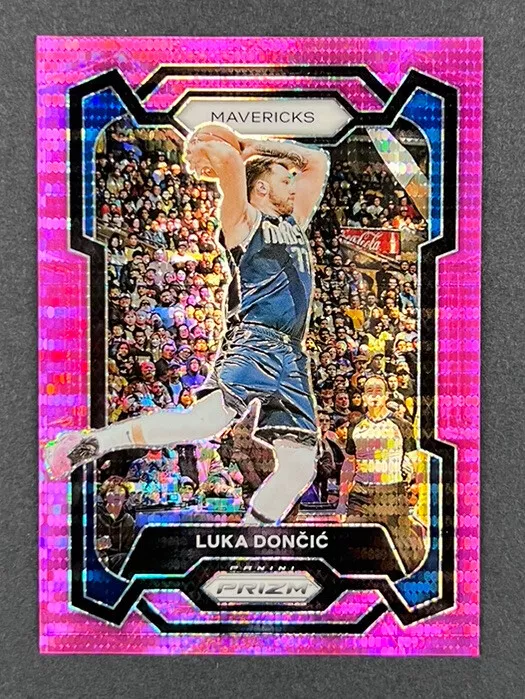 Luka Doncic 2023-24 Panini Prizm NBA Pink Pulsar /42 SSP #110 Dallas Mavericks