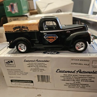 Liberty 1940 Ford Pickup Super Bell Axle CO Diecast 1:25 Coin Bank Black - Image 1 of 4