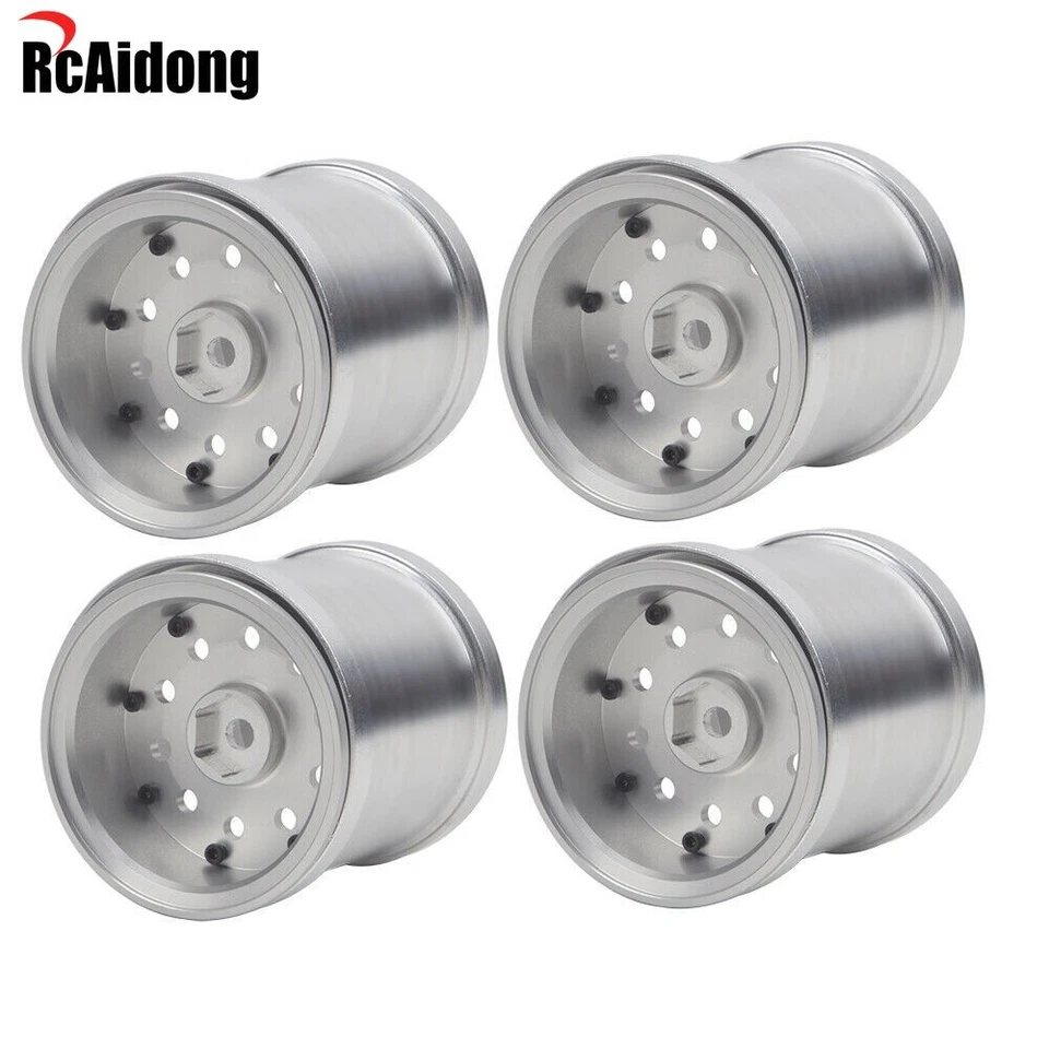 RC Aluminum Beadlock Wheel Rims for Tamiya King Yellow 6x6 #58653 G6-01 Hop Ups - Bild 1 von 4