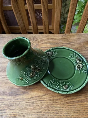 Yankee Candle Verde Invierno Cono Denbi Tarro Sombra Topper Placa Base Foto 1 de 4