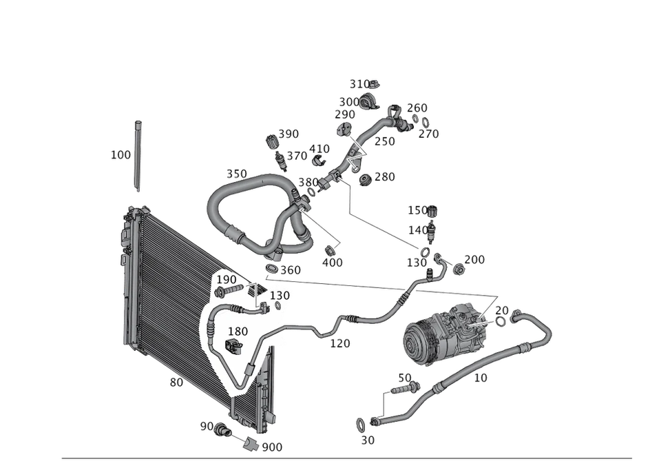 Línea de refrigerante original Mercedes-Benz 172-830-25-15 Foto 1 de 1