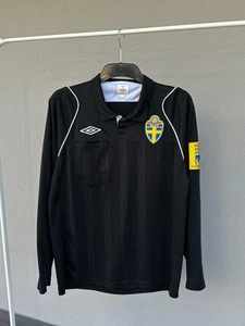 Vontage Umbro 2000s Swedish FA Umbro Referee L Shirt Jersey - Picture 1 of 7