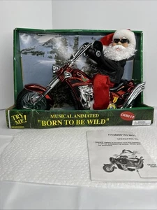 Dan Dee Santa Motorcycle Animated Lite Up Musical Born to Be Wild Open Box 1996 - Picture 1 of 17