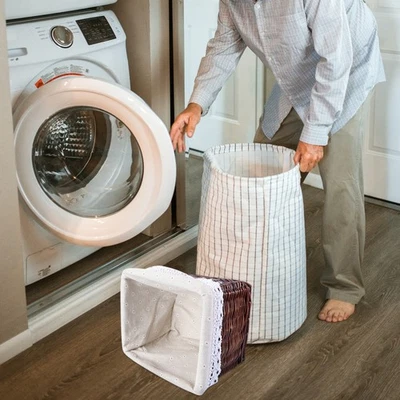  Cesta Di Vimini Cestino Rettangolare Portaoggetti Per Articoli Vari - Immagine 1 di 4