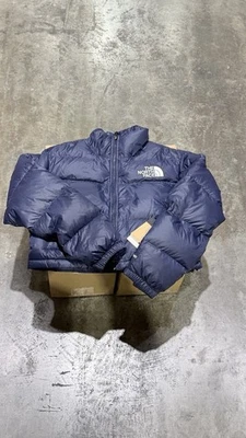 Chaqueta corta corta corta para mujer TNF The North Face Nuptse Summit azul marino talla pequeña nueva con etiquetas Foto 1 de 4