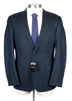 Emporio Armani Sport Coat 40 R Men's Green-Blue Brown Plaid Wool G Line Blazer - image 1 of 4