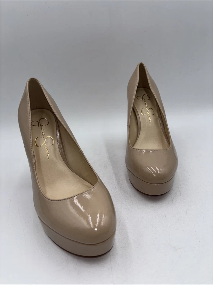 Zapatos de salón Jessica Simpson Dylexi plataforma charol nude talla 8 M Foto 1 de 4