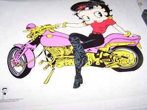 Clear Betty Boop on Motorcycle de Fleischer Studios es una edición limitada Sericel - Imagen 1 de 6
