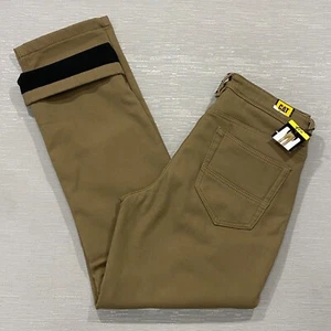 CAT Caterpillar Arbeitshose Herren 32 x 32 Fleece gefüttert braun Canvas isoliert - Bild 1 von 16