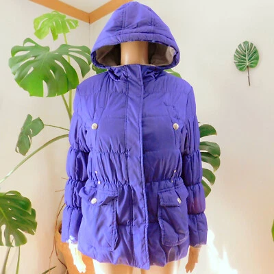 Abrigo acolchado con capucha de invierno ZeroXposur púrpura poliéster cremallera para niña L 14 Foto 1 de 4