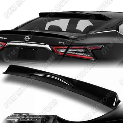 For 16-23 Nissan Maxima Black ABS Acrylic Rear Roof Window Visor Spoiler Wing - Image 1 of 4
