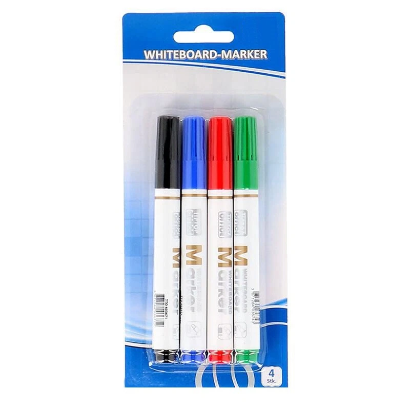 4 Stück Boardmarker Whiteboard Marker abwischbar Stifte Magnettafel Glasmagnet