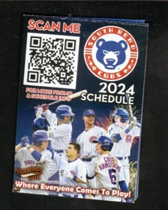 South Bend Cubs--Horario de bolsillo 2024--Casino Four Winds - Imagen 1 de 2