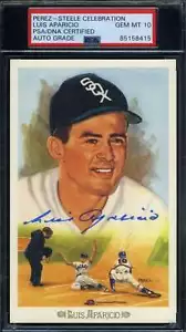 Luis Aparicio Gem Mint 10 PSA DNA Signed Perez Steele Celebration Postcard - Picture 1 of 1