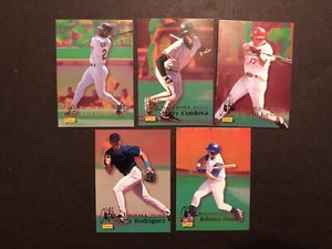 Rare Griffey Jr Rodriguez 1996 Signature Rookies Autobilia Preview Promo Set 1-5