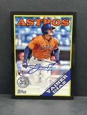 2023 Topps Series 2 YAINER DIAZ 35th Anniversary Black On Card Rookie Auto  /199