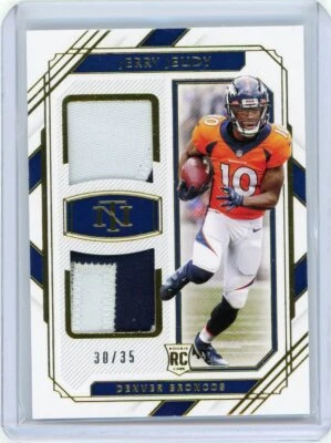 2020 Panini National Treasures Gold Dual Rookie Patch #RDM-JJ Jerry Jeudy #30/35 - Image 1 of 2