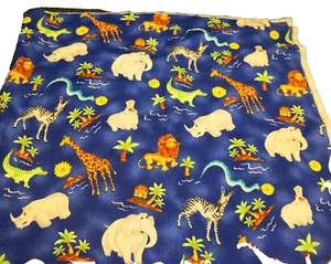 Hancock Fabrics Exclusive African Safari Animal Print Nursery 21 In Panel - Picture 1 of 2