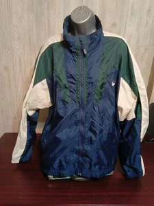 Vintage Nike Windbreaker Jacke Herren groß blau grün weiß sportlich - Bild 1 von 4