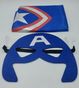 Captain America Cape und Maske für Kinder Superhelden Kostüme Halloween Verkleiden - Bild 1 von 2