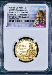2022 S Native American Dollar Ely S. Parker $1 FR NGC PF70 *10-coin-set* Version - Picture 1 of 2