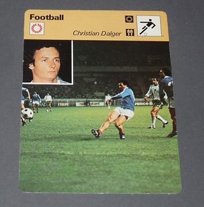FICHE FOOTBALL 1977 FRANCE-BULGARIE CHRISTIAN DALGER AS MONACO