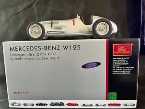 CMC 1:18 MERCEDES-BENZ W125 Donington GP 1937 - Rudolf Caracciola #1 Ltd Ed - Foto 1 di 12